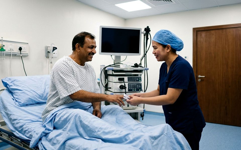 The endoscopy room at Dar As Salama