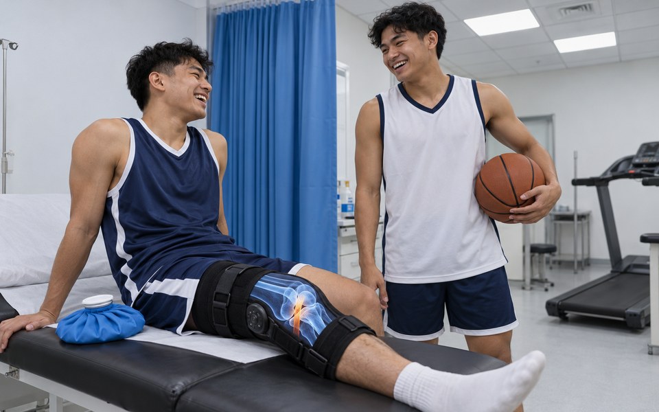 A sports injury check at Dar As Salama